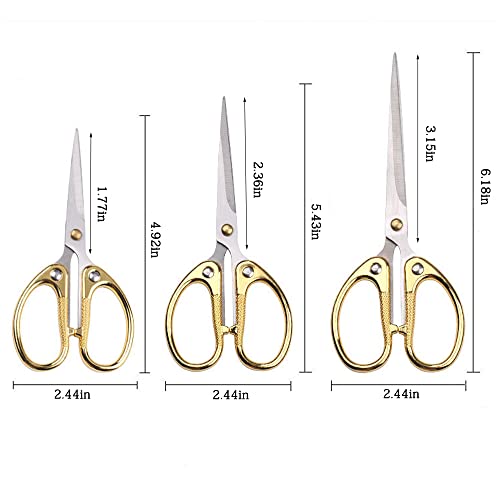 Set of 3 Office Small scissors, Stainless Steel Zinc Alloy Paper-cutting Scissors, Children's Hand-made Scissors, Stationery Scissors Kids Scissors Supplies