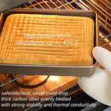2pcs Square Cake Tin, 8in, Jasni Non-Stick Bakeware Baking Dishes, Pastry Baking Tray Oven Kitchen, Toast Bread Cake Tin Pan Mold, Rectangular Baking Pan, Spoon + Oil Brush