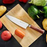 Professional Kitchen 8 inch Chef Knife - 67 Layers VG-10 Damascus Steel Knife,Ultra-Sharp Cooking Knife with Ergonomic Wood Handle, Sheath & Beauty Gift Box