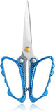 Jasni Stainless Steel Small Sharp Pointed butterfly handle Sewing Scissors Embroidery DIY Tools Craft cutting Tailor Dressmaker Threading Shears Crafting Art Work Handicrafts Needlework 4.8"
