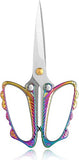 Jasni Stainless Steel Small Sharp Pointed butterfly handle Sewing Scissors Embroidery DIY Tools Craft cutting Tailor Dressmaker Threading Shears Crafting Art Work Handicrafts Needlework 4.8"