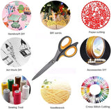 2 Pack 8" Titanium Non-Stick Scissors, All-Purpose Professional Stainless Steel Shears Comfort Soft Grip, Straight Office Craft Scissors for DIY School Home