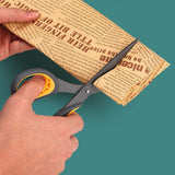 2 Pack 8" Titanium Non-Stick Scissors, All-Purpose Professional Stainless Steel Shears Comfort Soft Grip, Straight Office Craft Scissors for DIY School Home