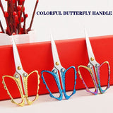 Jasni Stainless Steel Small Sharp Pointed butterfly handle Sewing Scissors Embroidery DIY Tools Craft cutting Tailor Dressmaker Threading Shears Crafting Art Work Handicrafts Needlework 4.8
