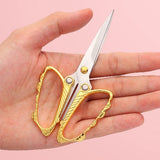 Jasni Stainless Steel Small Sharp Pointed butterfly handle Sewing Scissors Embroidery DIY Tools Craft cutting Tailor Dressmaker Threading Shears Crafting Art Work Handicrafts Needlework 4.8"