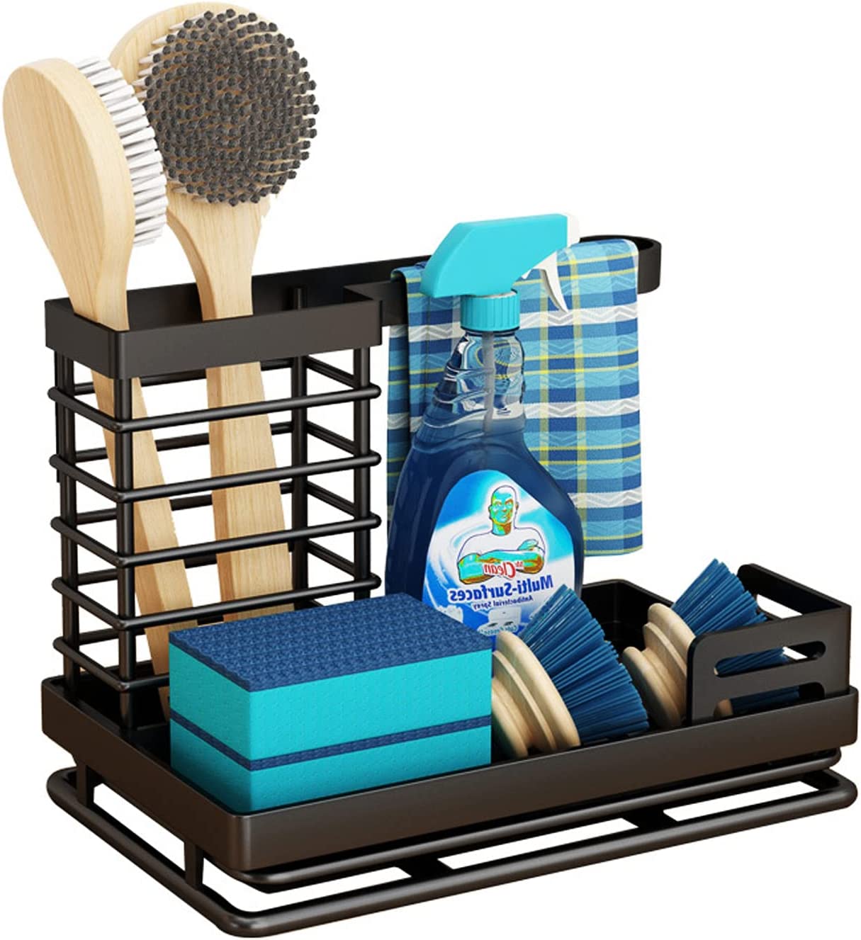 Vikakiooze 2023 Promotion on sale, Sponge Holder With Drains Pan For  Kitchen Sink, Kitchen Sink Caddy Orgzer For Sponge Brush Soap Dish  Dishcloth Rack