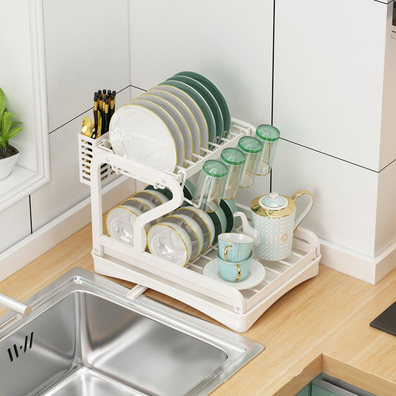 Dish Drying Rack, Multipurpose 2-tier Dish Rack For Kitchen Counter, Bowl  And Dish Rack, Detachable Bowl And Dish Drain, With A Tray Drip Board,  Suitable For Storing Kitchen Small Tools, Kitchen Accessories 
