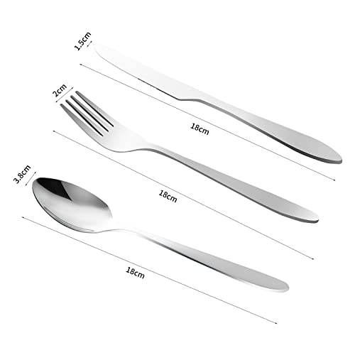 Camping Cutlery Set - Stainless Steel Utensil Kit For Backpacking & Outdoor Dining