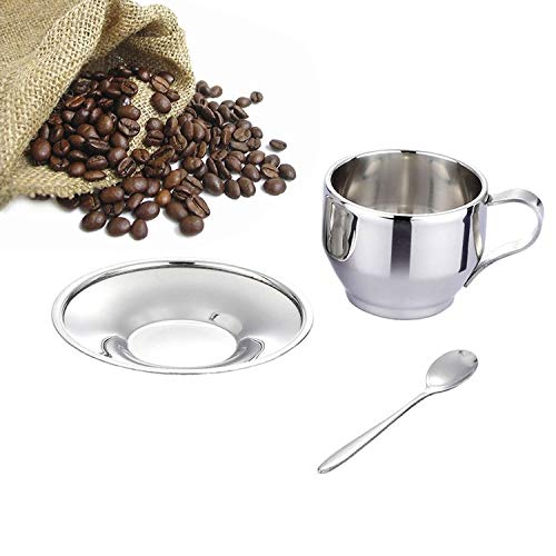 Jasni Stainless Steel 1 Tablespoon Measuring Coffee Scoop Spoon, Set of 3