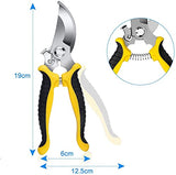 Pruning Shears Garden Scissors Patch Ergonomic Grip Lightweight Hand Garden Secateurs for Cutting Tool Stainless Steel Sharp Blade Clipper for Pruning,Trimming Green Shears with Locking Mechanism