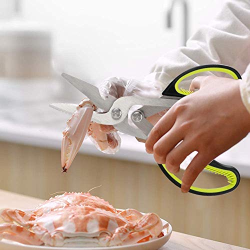 Kitchen Scissors Heavy Duty Shears with Blade Cover, Stainless Steel  Kitchen Shears for Herbs, Chicken, Meat