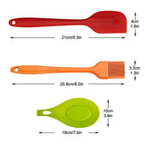 FYSW Kitchen BBQ Basting Brush, 6pcs Cooking Sets, Spatula, Barbecue Utensils, Silicone Basting Pastry Cooking Brush for Baking, Sauce Brush, Food Grade Silicone, Heat Resistance up to 446℉