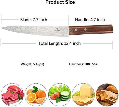 Professional 7 inch Sharp Damascus Stainless Steel Sashimi Fish Knife -  Cloud pattern / 7 inch
