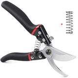 YYG Pruning Shears and Secateurs, Aluminium Garden Hand Bypass Pruners, SK-5 Steel Sharp Blade& Ergonomic Soft-Grip Handle for Gardening Branches Stems, Flowers, Ergonomic Comfort(With Spare Spring)