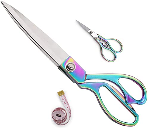 Fabric Scissors, Ultra-Sharp Stainless Steel Sewing Scissors, Professional  Titanium Coating Tailor Scissors, Clothing Scissors for Home, 10.5 Inch