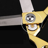 Jasni Liu Tailor Scissors Professional 10.5" Gold Stainless Steel Professional Shears Heavy Duty