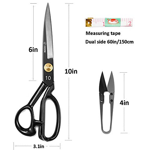 Left Handed Dressmaking Scissors 10 inch - Professional Heavy Duty  Industrial Strength Tailor Shears for Fabric Leather Sewing Best for  Artists