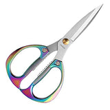 Multi-Purpose Kitchen Shears Scissors, Heavy Duty Stainless Steel Scissors with Strong Straight Edge Snips Golden Handle