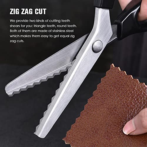 Zig Zag Scissors Stainless Steel Pinking Shears Comfort Grip Handled  Profession