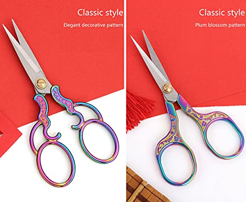 10 Inch Rainbow Craft Tailor Scissors Metallic Shears Knife Edge