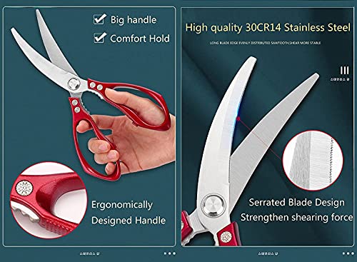 Kitchen Shears. Korean Barbecue Scissors and Tongs Set, Kitchen Scissors  and Tongs for Cutting Meat, Chicken, Vegetables, Stainless Steel  Multipurpose