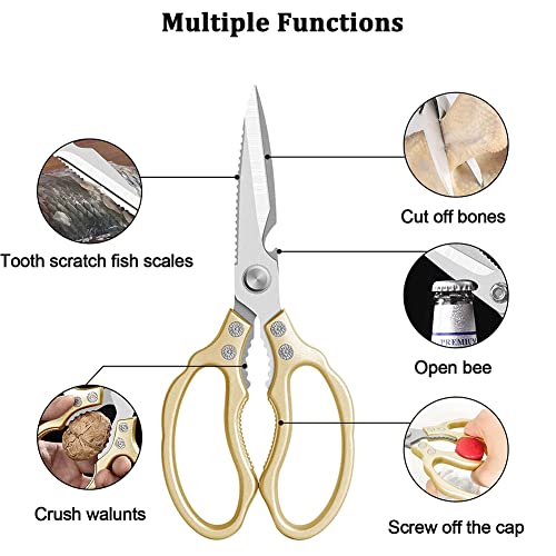Multifunctional Kitchen Scissors Stainless Steel Sharp with Cover