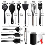 Silicone Kitchen Utensil Sets, Jorunhe - 29 pcs Heat Resistant Non-Stick Cooking Tools, Turner Tongs Spatula Spoon, Upgraded Kitchen Tools Gift Sets