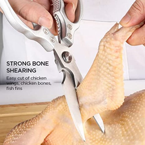 Dropship Multifunctional Heavy Duty Ultra Sharp Kitchen Shears With Cover,  Stainless Steel Kitchen Scissor With Beer Bottle Opener, Fish Scale Remover  And Nut Cracker - Kitchen Gadget Tool to Sell Online at
