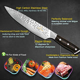 Utility Knife - Professional Chef's Knife, 8 inch Sharp Blade High Carbon Steel Chef Knife and Humanized Wooden Handle Best Kitchen Gift for Cooking Lovers and Chefs