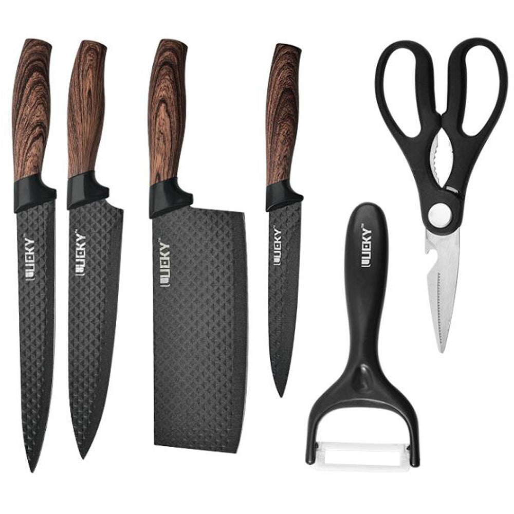 Stainless Steel Kitchen Knives Set 6PCS Cooking Tools Forged