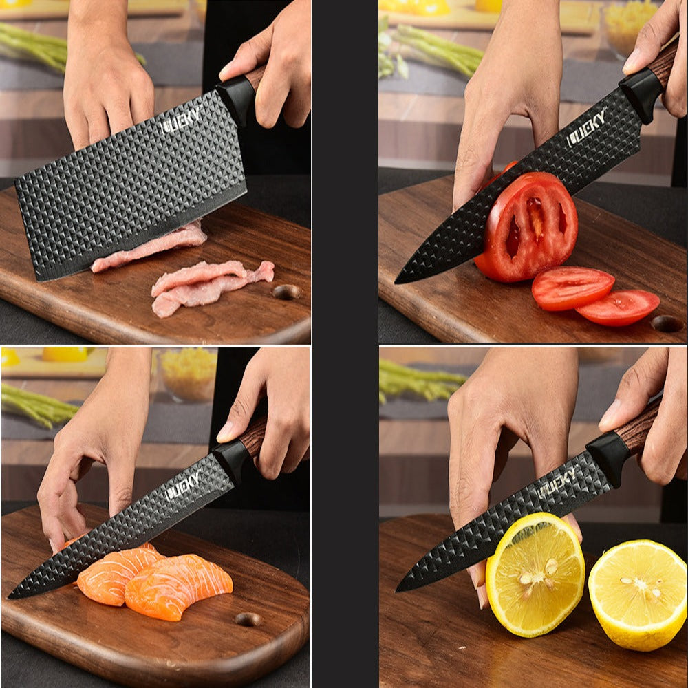 6 Pcs Stainless Steel Kitchen Knives Set Chef Knife Sushi Knife