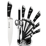 Kitchen Knife Set with Block,9 Piece Premium Stainless Steel Cooking Knives Set