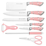 Kitchen Knife Set with Block,9 Piece Premium Stainless Steel Cooking Knives Set