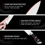 Kitchen Knife Set with Block,9 Piece Premium Stainless Steel Cooking Knives Set